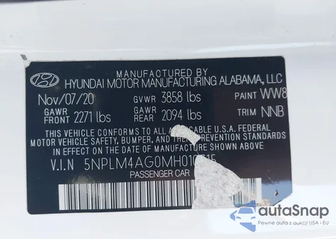 2021 Hyundai Elantra Sel from USA, damaged, VIN 5NPLM4AG0MH010315